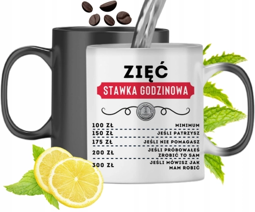 Kubek Magiczny Dla Zięcia Zmieniający Kolor Z Nadrukiem Ze Zdjęciem