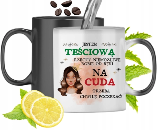 Kubek Magiczny Dla Teściowej Zmieniający Kolor Z Nadrukiem Ze Zdjęciem