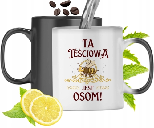 Kubek Magiczny Dla Teściowej Zmieniający Kolor Z Nadrukiem Ze Zdjęciem