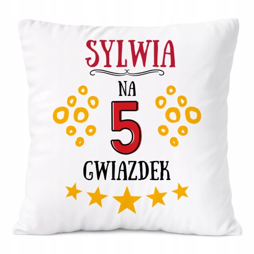 Poduszka Prezent Dla Sylwii Córki Dziecka z Nadrukiem ze Zdjęciem