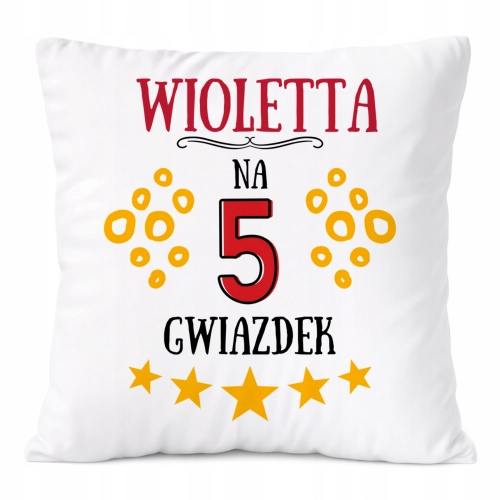 Poduszka Prezent Dla Wioletty Córki Dziecka z Nadrukiem ze Zdjęciem
