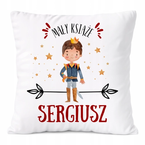 Poduszka Prezent Dla Sergiusza Syna Dziecka z Nadrukiem ze Zdjęciem