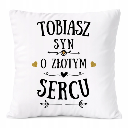 Poduszka Prezent Dla Tobiasza Syna Dziecka z Nadrukiem ze Zdjęciem