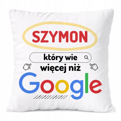 Poduszka Prezent Dla Szymona Syna Dziecka z Nadrukiem ze Zdjęciem
