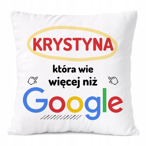 Poduszka Prezent Dla Krystyny Córki Dziecka z Nadrukiem ze Zdjęciem