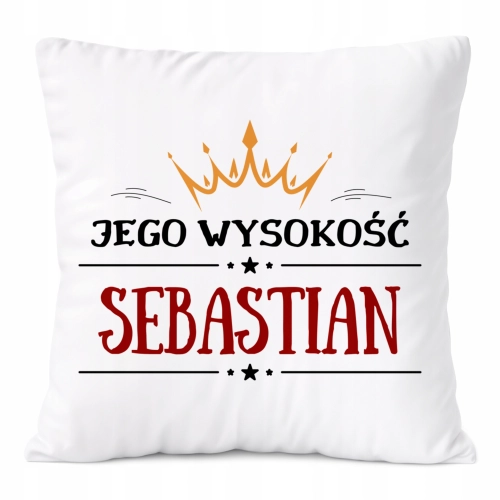 Poduszka Prezent Dla Sebastiana Syna Dziecka z Nadrukiem ze Zdjęciem