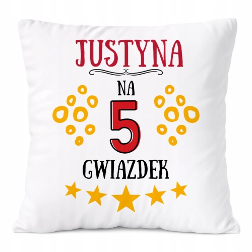 Poduszka Prezent Dla Justyny Córki Dziecka z Nadrukiem ze Zdjęciem