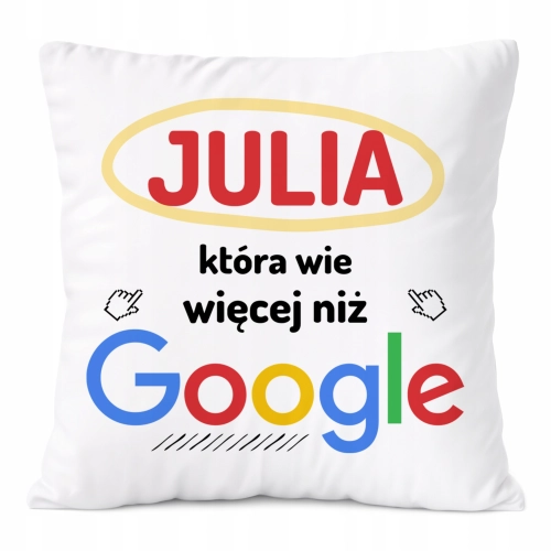 Poduszka Prezent Dla Juli Córki Dziecka z Nadrukiem ze Zdjęciem