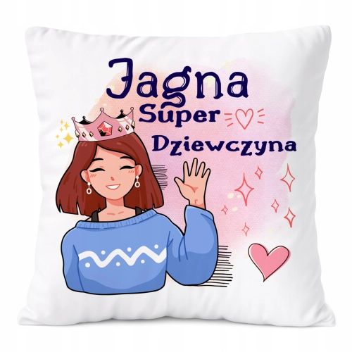 Poduszka Prezent Dla Jagny Córki Dziecka z Nadrukiem ze Zdjęciem
