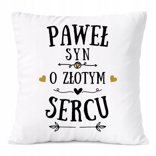 Poduszka Prezent Dla Pawła Syna Dziecka z Nadrukiem ze Zdjęciem