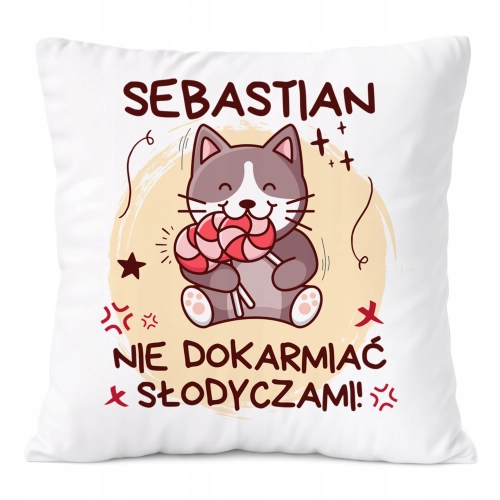 Poduszka Prezent Dla Sebastiana Syna Dziecka z Nadrukiem ze Zdjęciem