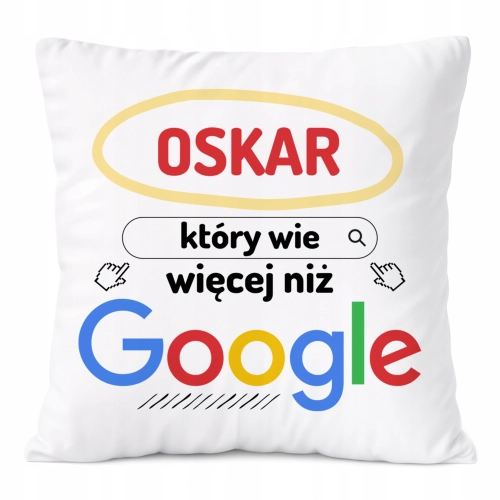 Poduszka Prezent Dla Oskara Syna Dziecka z Nadrukiem ze Zdjęciem