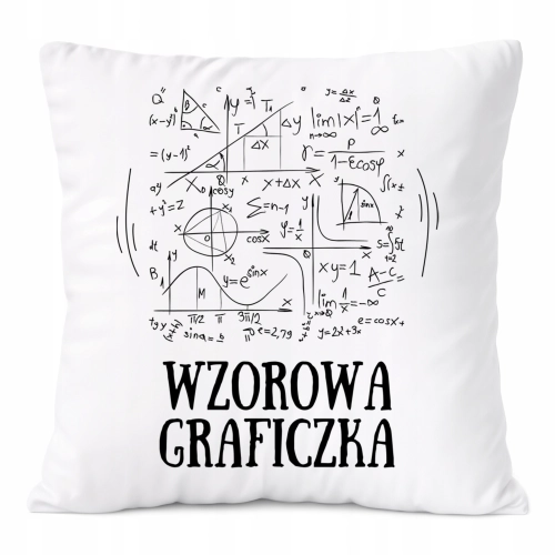 Poduszka Dla Graficzki na Prezent z Nadrukiem ze Zdjęciem Biała PoliDraw