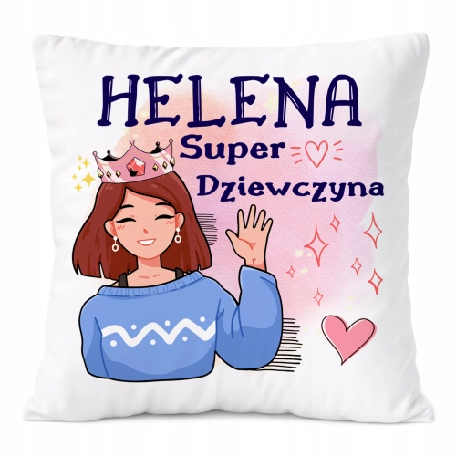 Poduszka Prezent Dla Heleny Córki Dziecka z Nadrukiem ze Zdjęciem