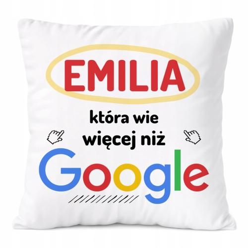 Poduszka Prezent Dla Emilii Córki Dziecka z Nadrukiem ze Zdjęciem