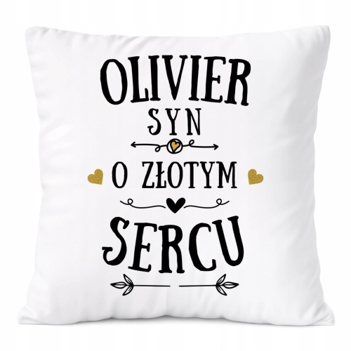 Poduszka Prezent Dla Oliviera Syna Dziecka z Nadrukiem ze Zdjęciem