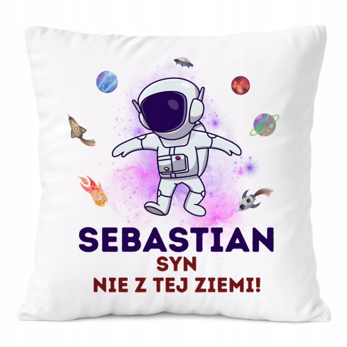 Poduszka Prezent Dla Sebastiana Syna Dziecka z Nadrukiem ze Zdjęciem