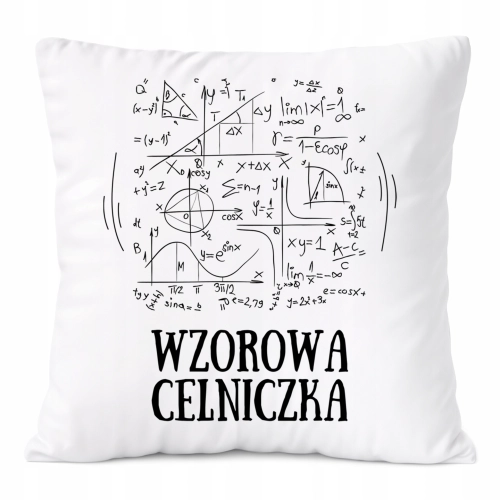 Poduszka Dla Celniczki na Prezent z Nadrukiem ze Zdjęciem Biała PoliDraw
