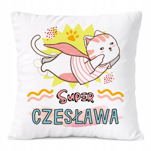 Poduszka Prezent Dla Czesławy Córki Dziecka z Nadrukiem ze Zdjęciem