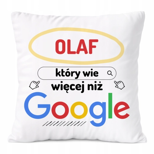 Poduszka Prezent Dla Olafa Syna Dziecka z Nadrukiem ze Zdjęciem