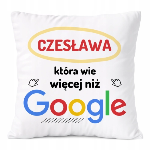 Poduszka Prezent Dla Czesławy Córki Dziecka z Nadrukiem ze Zdjęciem