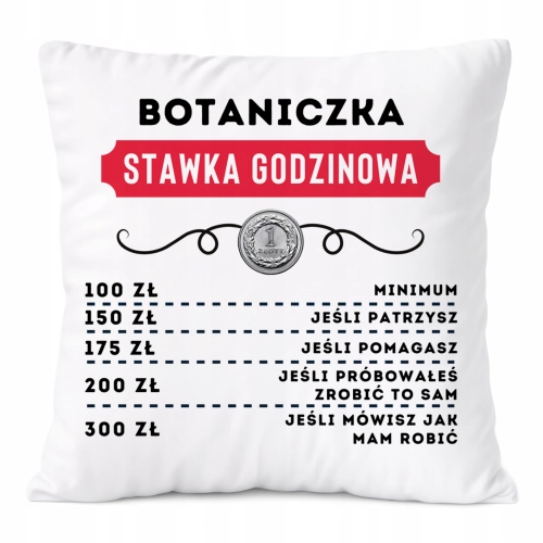 Poduszka Dla Botaniczki na Prezent z Nadrukiem ze Zdjęciem Biała PoliDraw