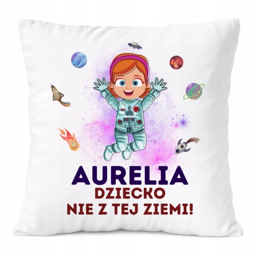 Poduszka Prezent Dla Aurelii Córki Dziecka z Nadrukiem ze Zdjęciem
