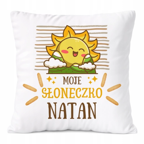 Poduszka Prezent Dla Natana Syna Dziecka z Nadrukiem ze Zdjęciem