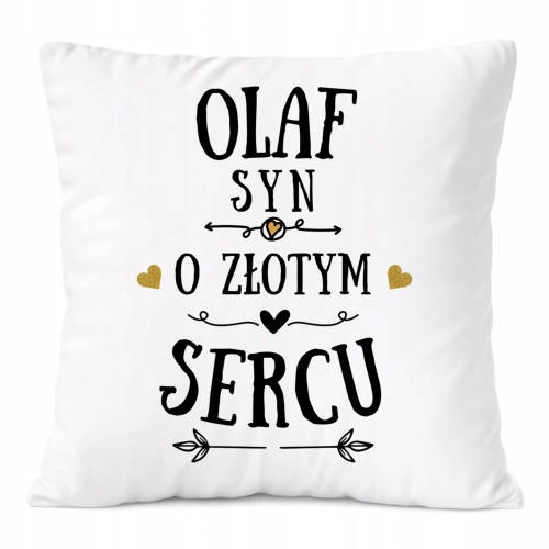Poduszka Prezent Dla Olafa Syna Dziecka z Nadrukiem ze Zdjęciem
