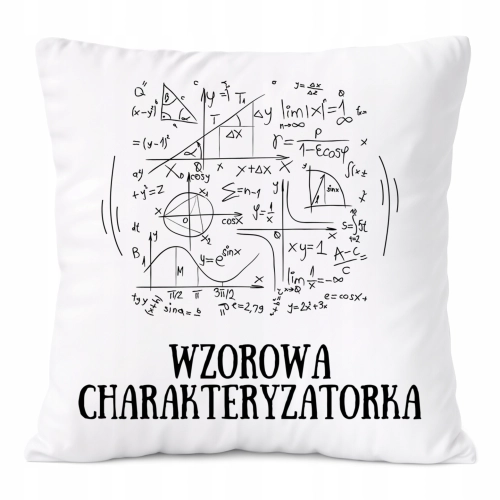Poduszka Dla Charakteryzatorki na Prezent z Nadrukiem ze Zdjęciem Biała