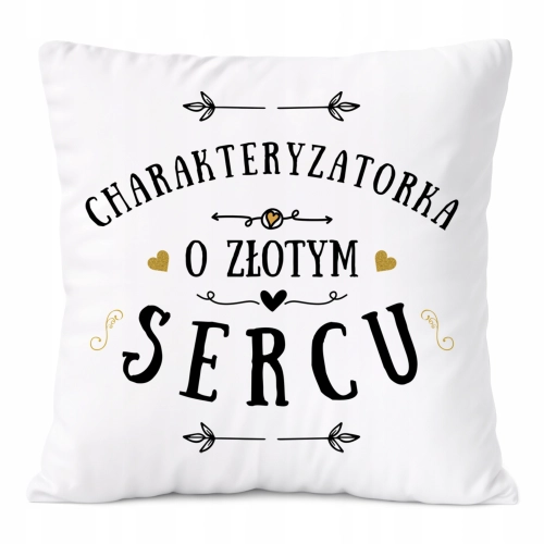 Poduszka Dla Charakteryzatorki na Prezent z Nadrukiem ze Zdjęciem Biała