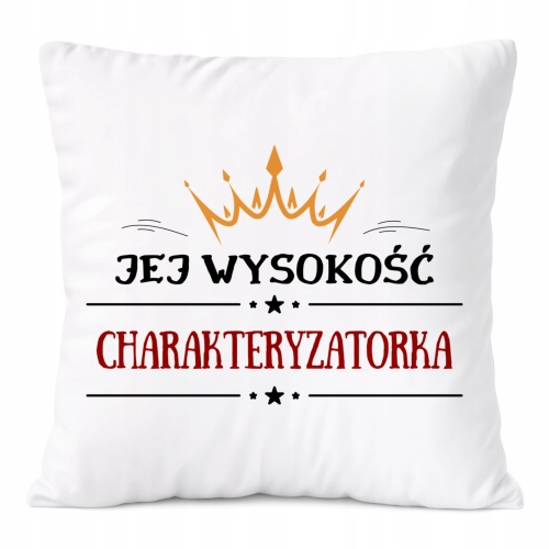 Poduszka Dla Charakteryzatorki na Prezent z Nadrukiem ze Zdjęciem Biała