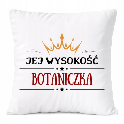 Poduszka Dla Botaniczki na Prezent z Nadrukiem ze Zdjęciem Biała PoliDraw