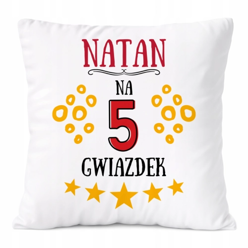 Poduszka Prezent Dla Natana Syna Dziecka z Nadrukiem ze Zdjęciem