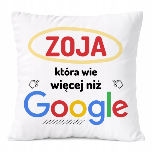 Poduszka Prezent Dla Zoi Córki Dziecka z Nadrukiem ze Zdjęciem