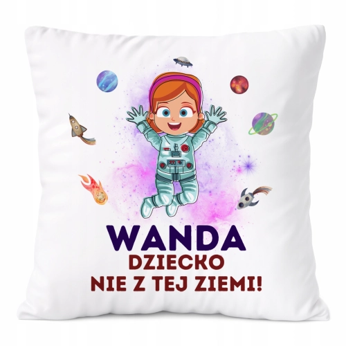 Poduszka Prezent Dla Wandy Córki Dziecka z Nadrukiem ze Zdjęciem