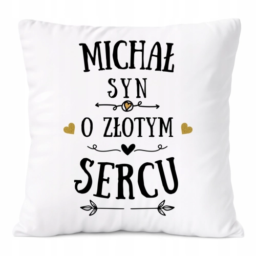 Poduszka Prezent Dla Michała Syna Dziecka z Nadrukiem ze Zdjęciem