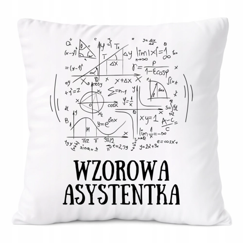 Poduszka Dla Asystentki na Prezent z Nadrukiem ze Zdjęciem Biała PoliDraw