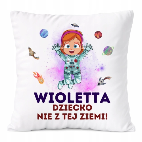 Poduszka Prezent Dla Wioletty Córki Dziecka z Nadrukiem ze Zdjęciem