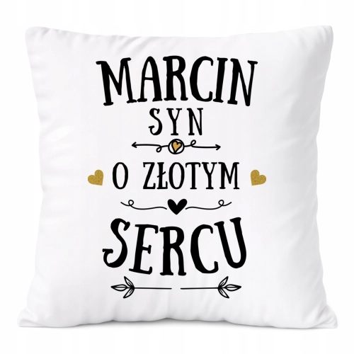Poduszka Prezent Dla Marcina Syna Dziecka z Nadrukiem ze Zdjęciem