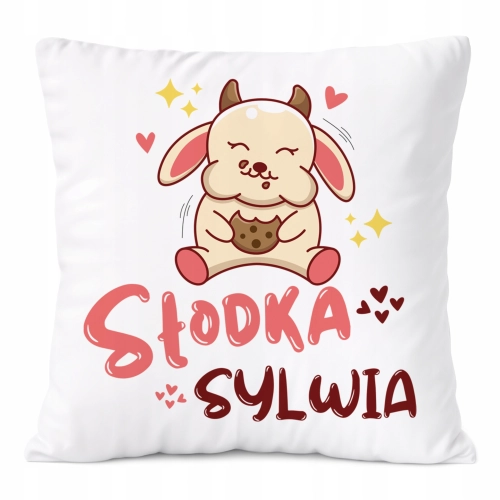 Poduszka Prezent Dla Sylwii Córki Dziecka z Nadrukiem ze Zdjęciem