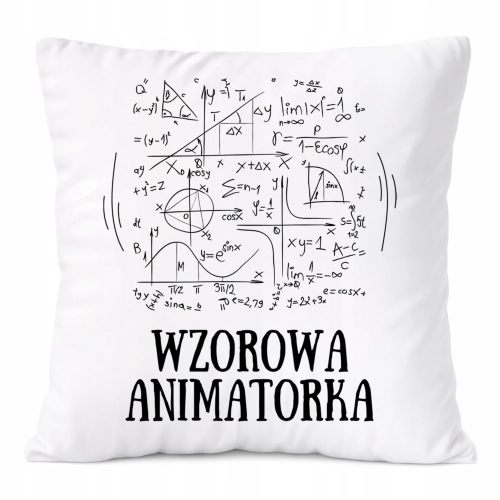 Poduszka Dla Animatorki na Prezent z Nadrukiem ze Zdjęciem Biała PoliDraw