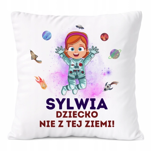 Poduszka Prezent Dla Sylwii Córki Dziecka z Nadrukiem ze Zdjęciem