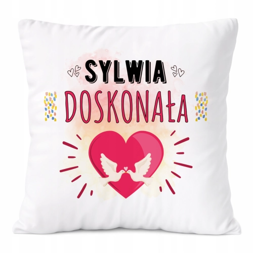 Poduszka Prezent Dla Sylwii Córki Dziecka z Nadrukiem ze Zdjęciem