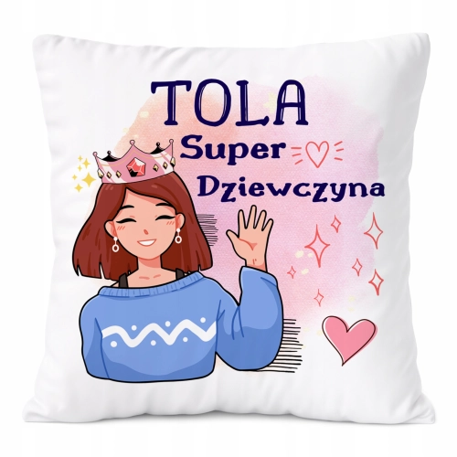Poduszka Prezent Dla Toli Córki Dziecka z Nadrukiem ze Zdjęciem