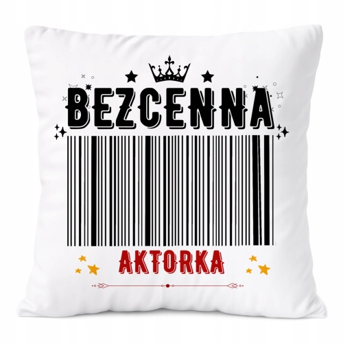 Poduszka Dla Aktorki na Prezent z Nadrukiem ze Zdjęciem Biała PoliDraw