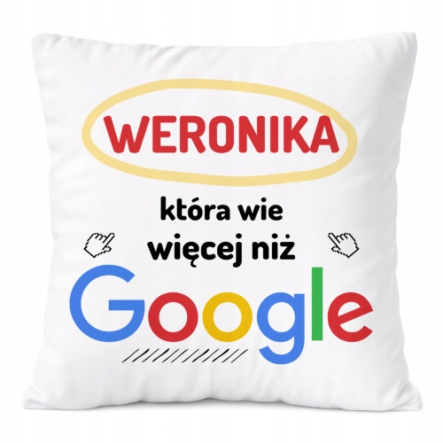 Poduszka Prezent Dla Weroniki Córki Dziecka z Nadrukiem ze Zdjęciem