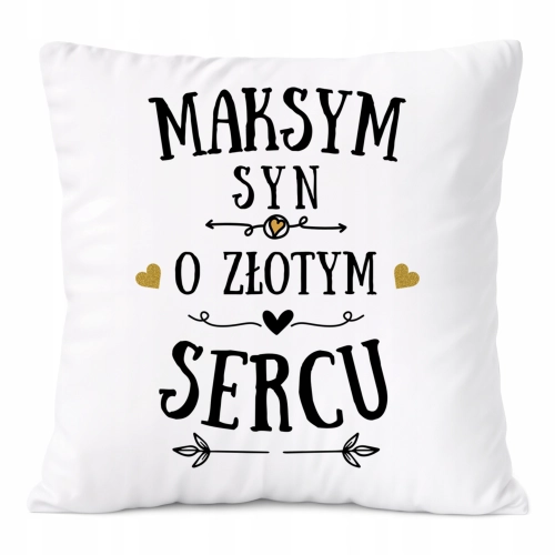 Poduszka Prezent Dla Maksyma Syna Dziecka z Nadrukiem ze Zdjęciem