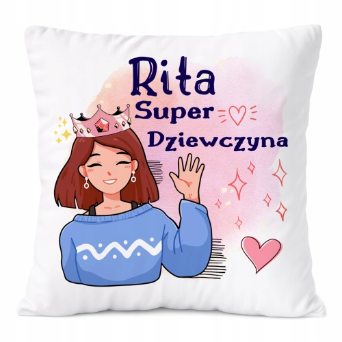 Poduszka Prezent Dla Rity Córki Dziecka z Nadrukiem ze Zdjęciem