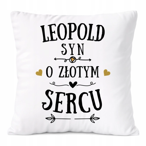Poduszka Prezent Dla Leopolda Syna Dziecka z Nadrukiem ze Zdjęciem